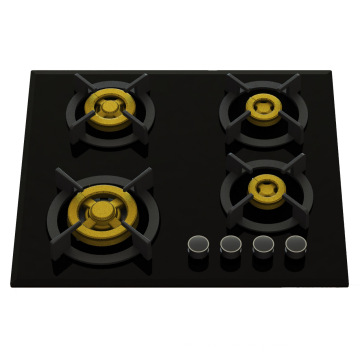 Supreme Unique Four Brass Burner Gas Stove (8mm Glass New)